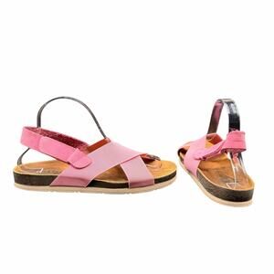 Plakton Pink Elastic Slingback Sandals EU 40  US 9–9.5 Comfort Cork Footbed